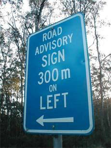 Funny Advisory Road Sign