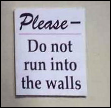 Please Dont run into the walls 