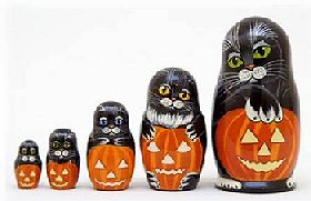 Russian Halloween Cats