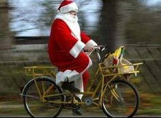 Santa on his biking