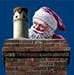 Father Christmas relaxing