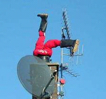 Santa Pictures - Stuck in Chimney