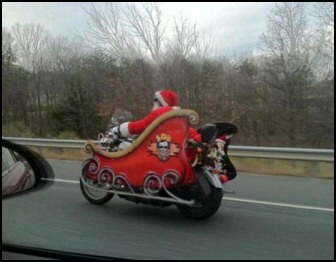 Santa Motorbike