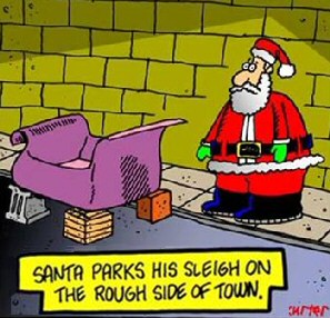Santa loses sleigh