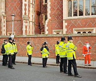 Father Christmas Police corner