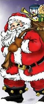 funny Father Christmas with Sack