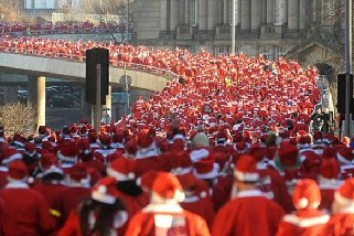 Santas in Liverpool