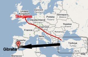 Sat-Nav Gibralter - Skegness