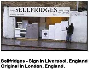 Funny shops Sellfridges