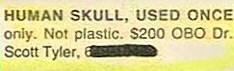 Skull Only Used Once