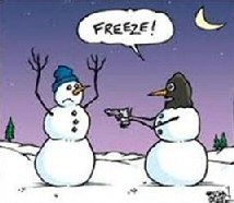 Funny Christmas snowman picture