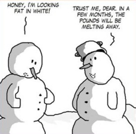 Fat Snow Woman Dieting