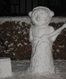 Snow woman Guitar Player