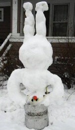 Snow Woman on head