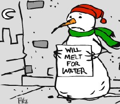 Funny Snowman Cartoon