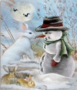 Snowman with Rabbits