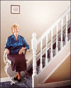 Funny stairlift animation