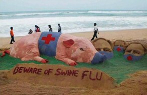 Swine flu beach