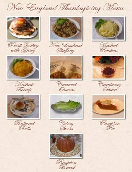 Thanksgiving New England Menu