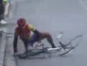 Cyclist winner - premature celebration