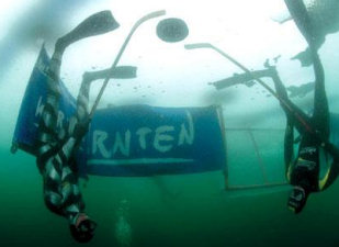 Underwater Ice Hockey