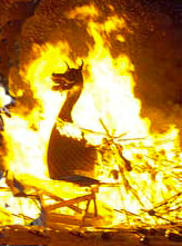 Up-helly-aa ship burning