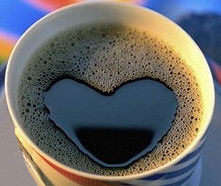 Valentine coffee heart
