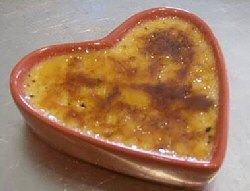 Valentine Heart Creme Brulee