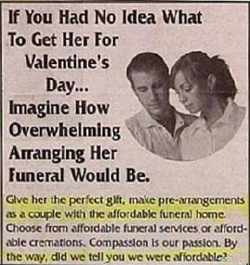 Valentine's day funeral