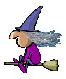 Beware Witch on broomstick
