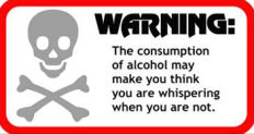Drinking warning sign