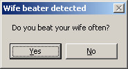Computer error - Joke Wife beater