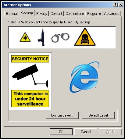 computer security message