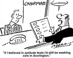 aptitude test cartoon