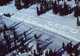 need beer written in snow