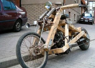 Wooden Motorbike