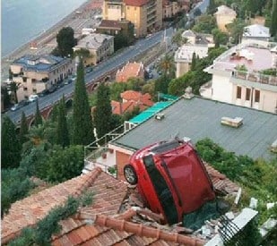 car on roof