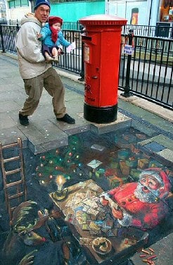 christmas pavement painting