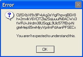 error message