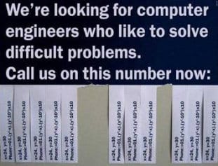 Computer engineers wanted sign