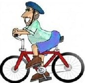 Cyclist cartoon