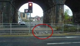 Cycle lane blocked