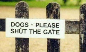 please shut the gate sign
