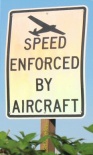 speed enforced by aircraft sign