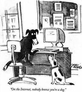 Internet dog cartoon