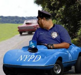 kids NYPD car