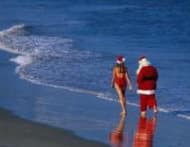 Santa on beach