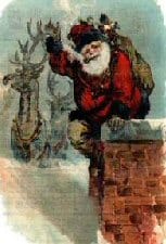 santa in chimney