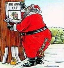 Santa Missing Elf Poster