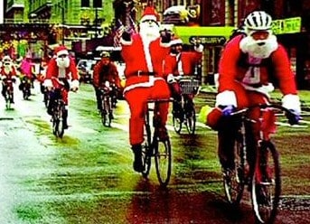Santas on Bikes